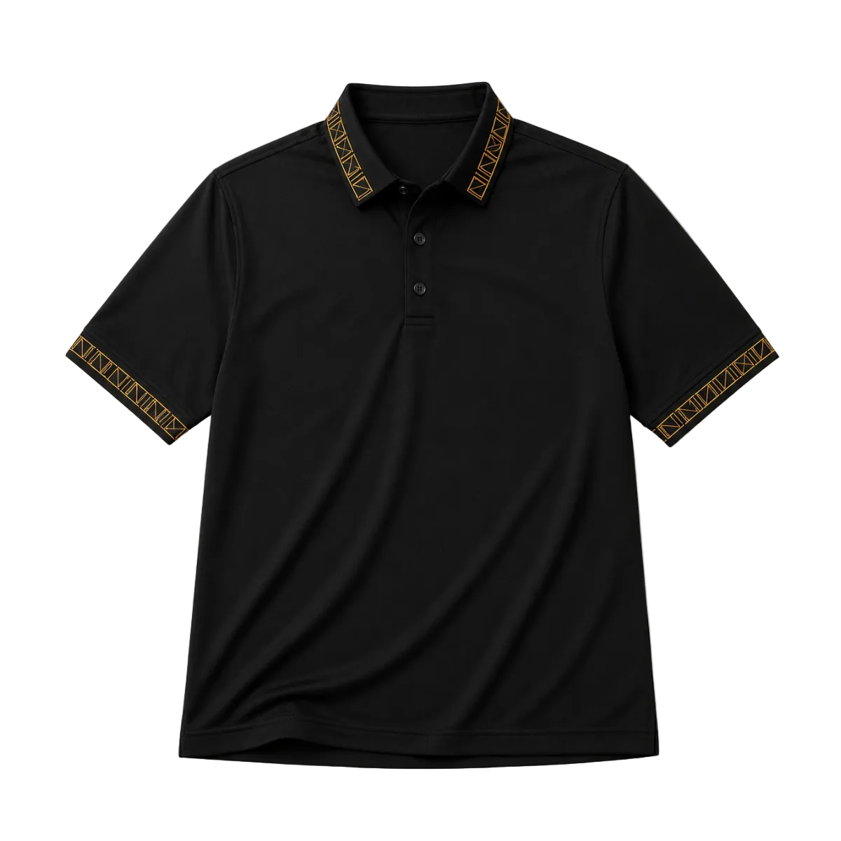 Men's Geometric Trim Polo Shirt
