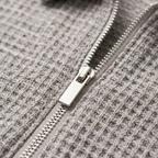 Men's Half-Zip Polo Shirt with Marled Knit Texture