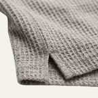 Men's Half-Zip Polo Shirt with Marled Knit Texture