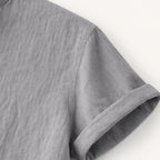 Men's Mandarin Collar Button Placket Shirt