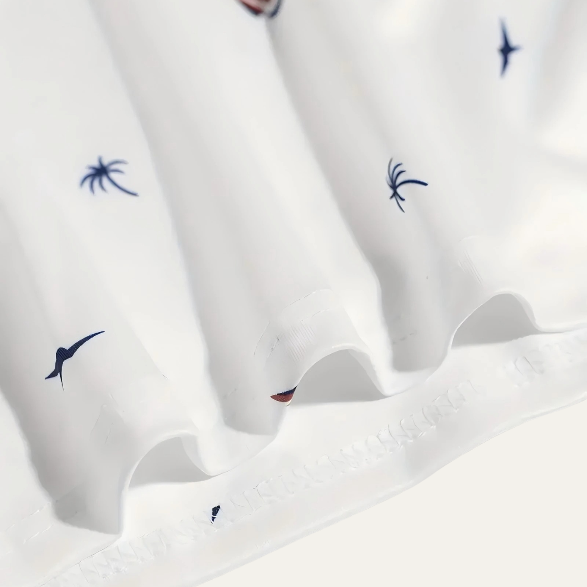 Men's Nautical Print Polo Shirt with Contrast Trim
