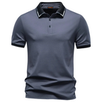 Men's Polo Shirt with Contrast Tipped Collar and Cuffs
