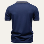 Men's Polo Shirt with Contrast Tipped Collar and Cuffs