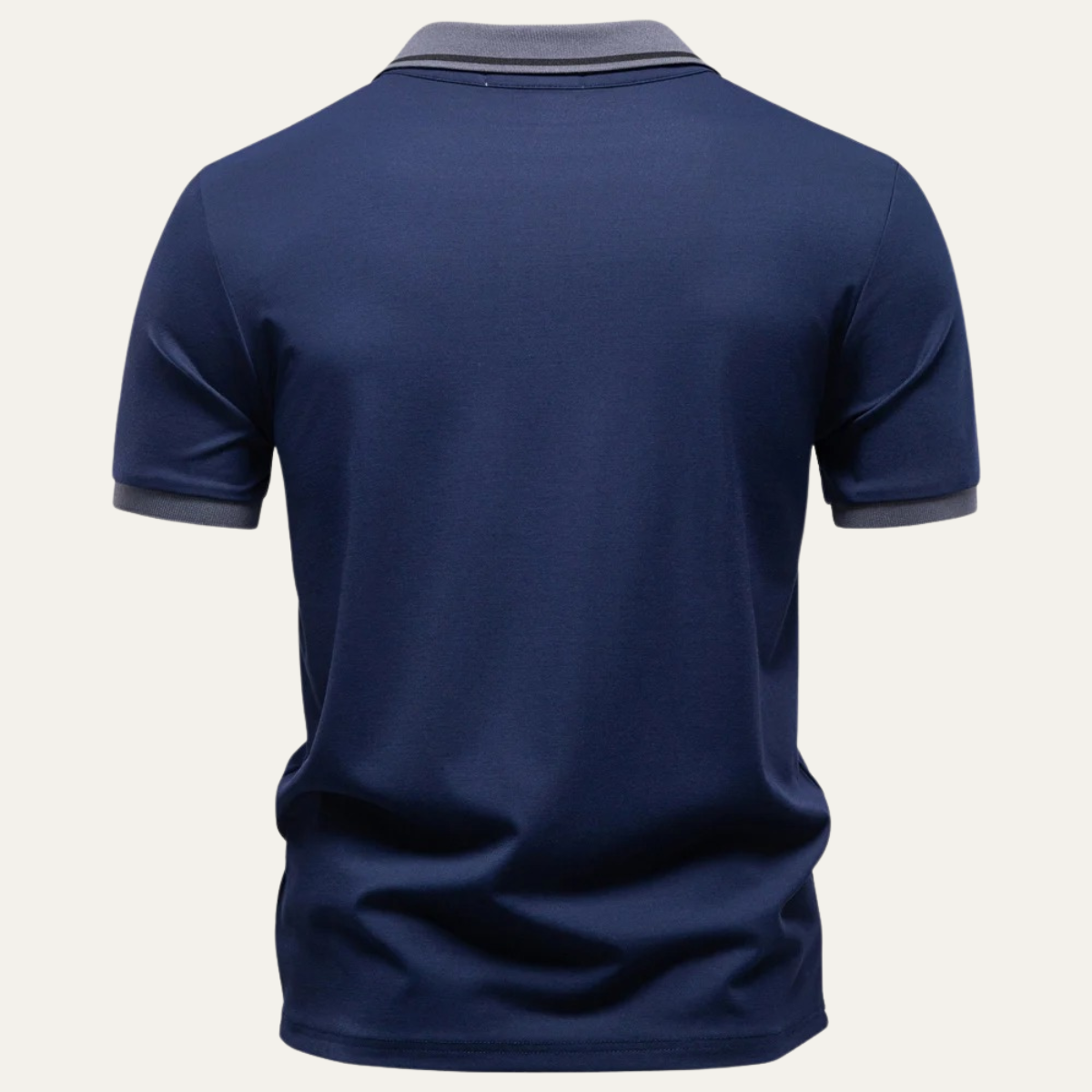 Men's Polo Shirt with Contrast Tipped Collar and Cuffs