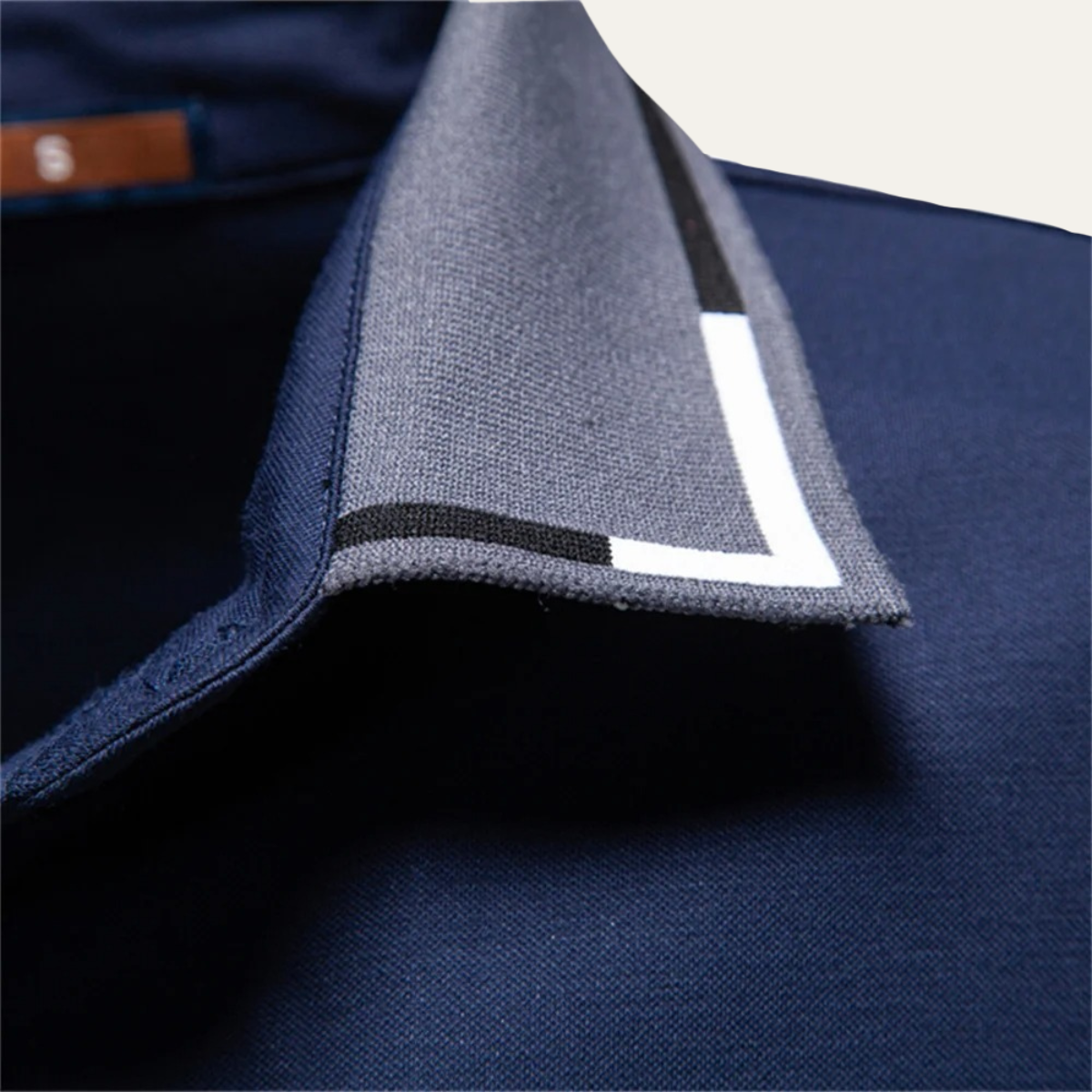 Men's Polo Shirt with Contrast Tipped Collar and Cuffs