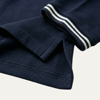Men's Polo Shirt with Twin-Stripe Tipped Collar and Cuffs
