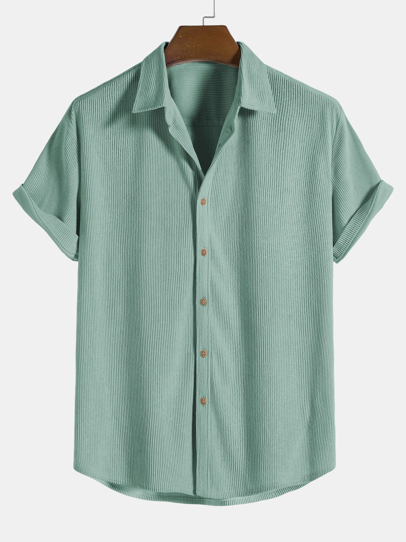 Men's Ribbed Texture Short Sleeve Shirt