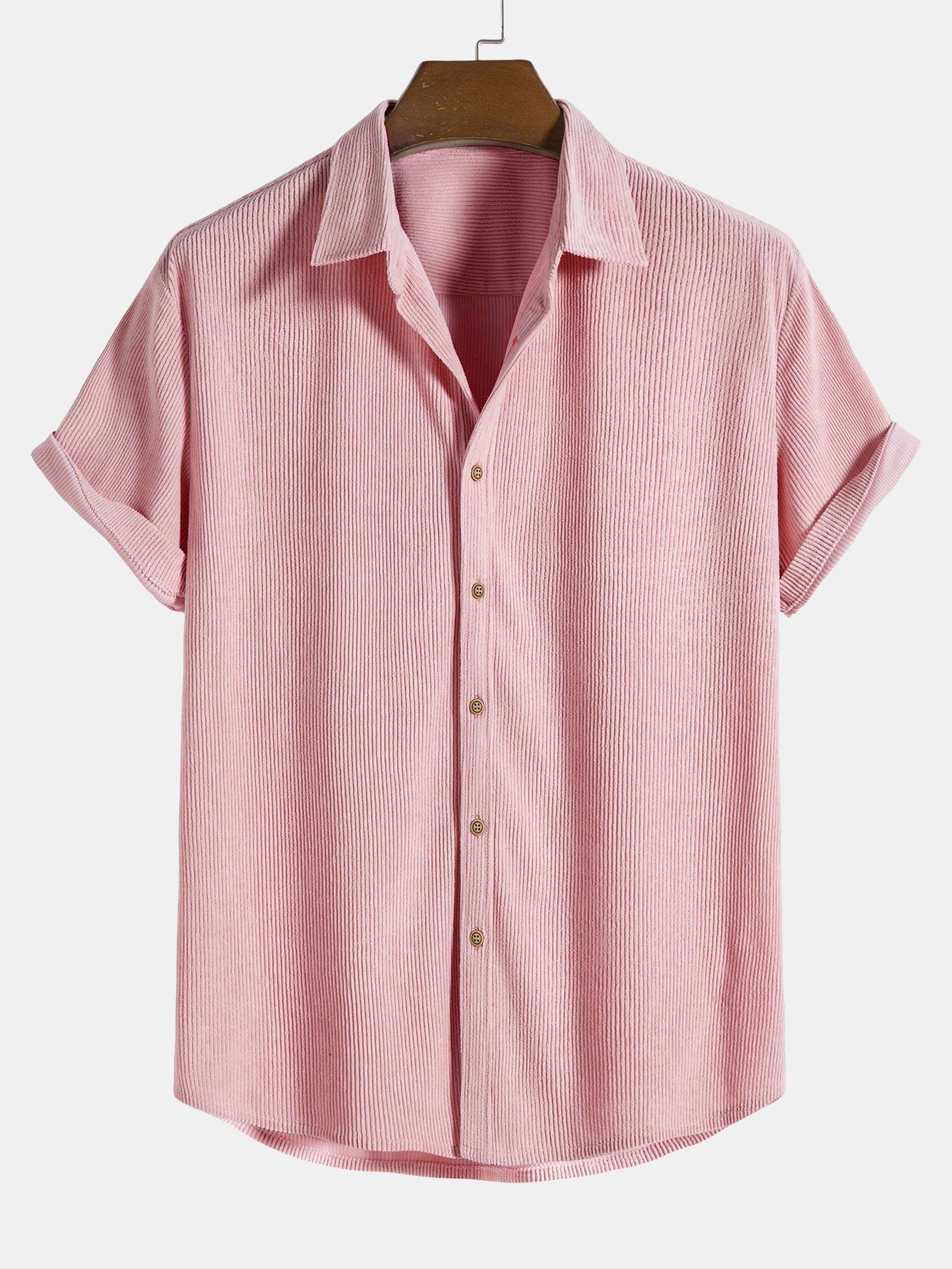 Men's Ribbed Texture Short Sleeve Shirt