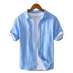 Men's Spread Collar Short Sleeve Shirt