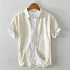 Men's Spread Collar Short Sleeve Shirt