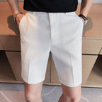 Men's Straight Cut Shorts with Waffle Texture