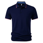 Men's Stripe-Tipped Polo Shirt