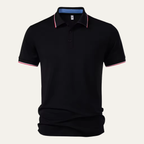 Men's Stripe-Tipped Polo Shirt