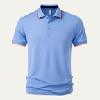 Men's Stripe-Tipped Polo Shirt