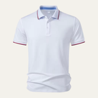 Men's Stripe-Tipped Polo Shirt