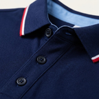 Men's Stripe-Tipped Polo Shirt