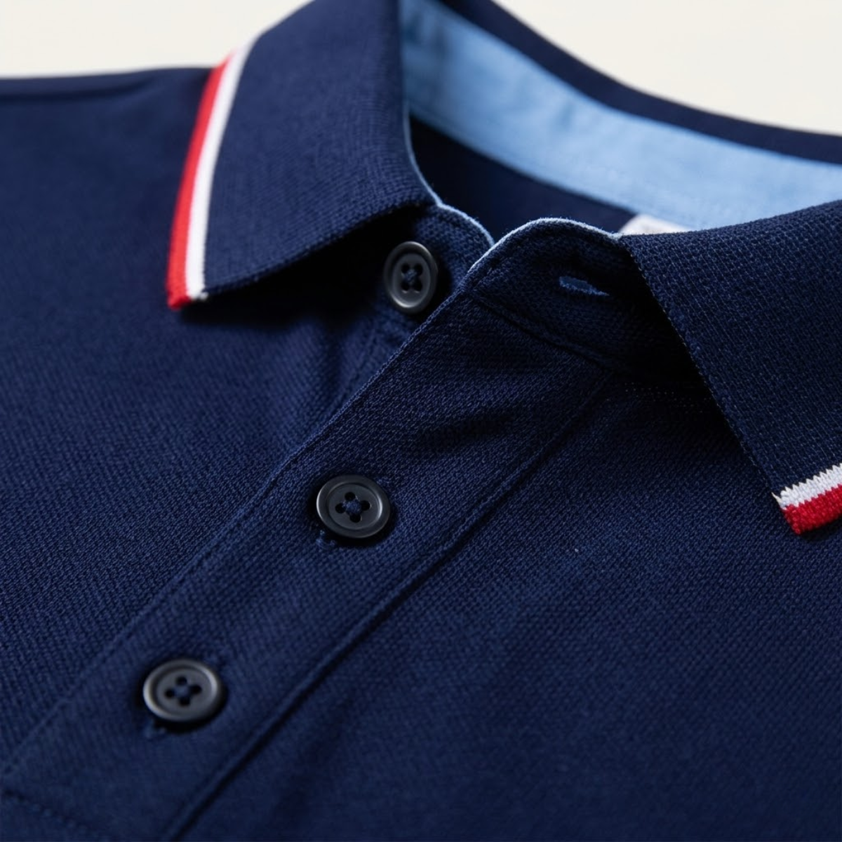 Men's Stripe-Tipped Polo Shirt