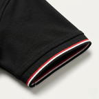 Men's Stripe-Tipped Polo Shirt with Chest Pocket