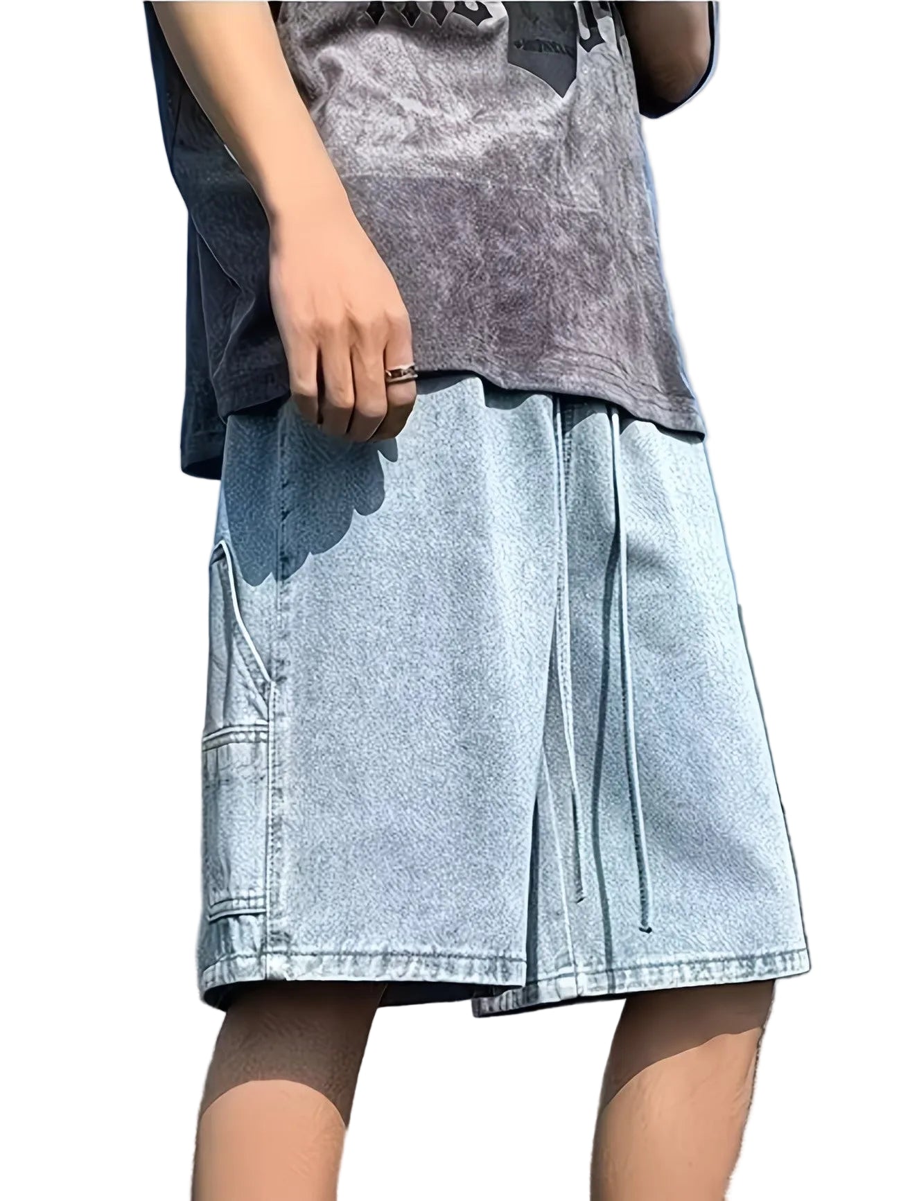 Men's Wide Cut Shorts with Drawcord