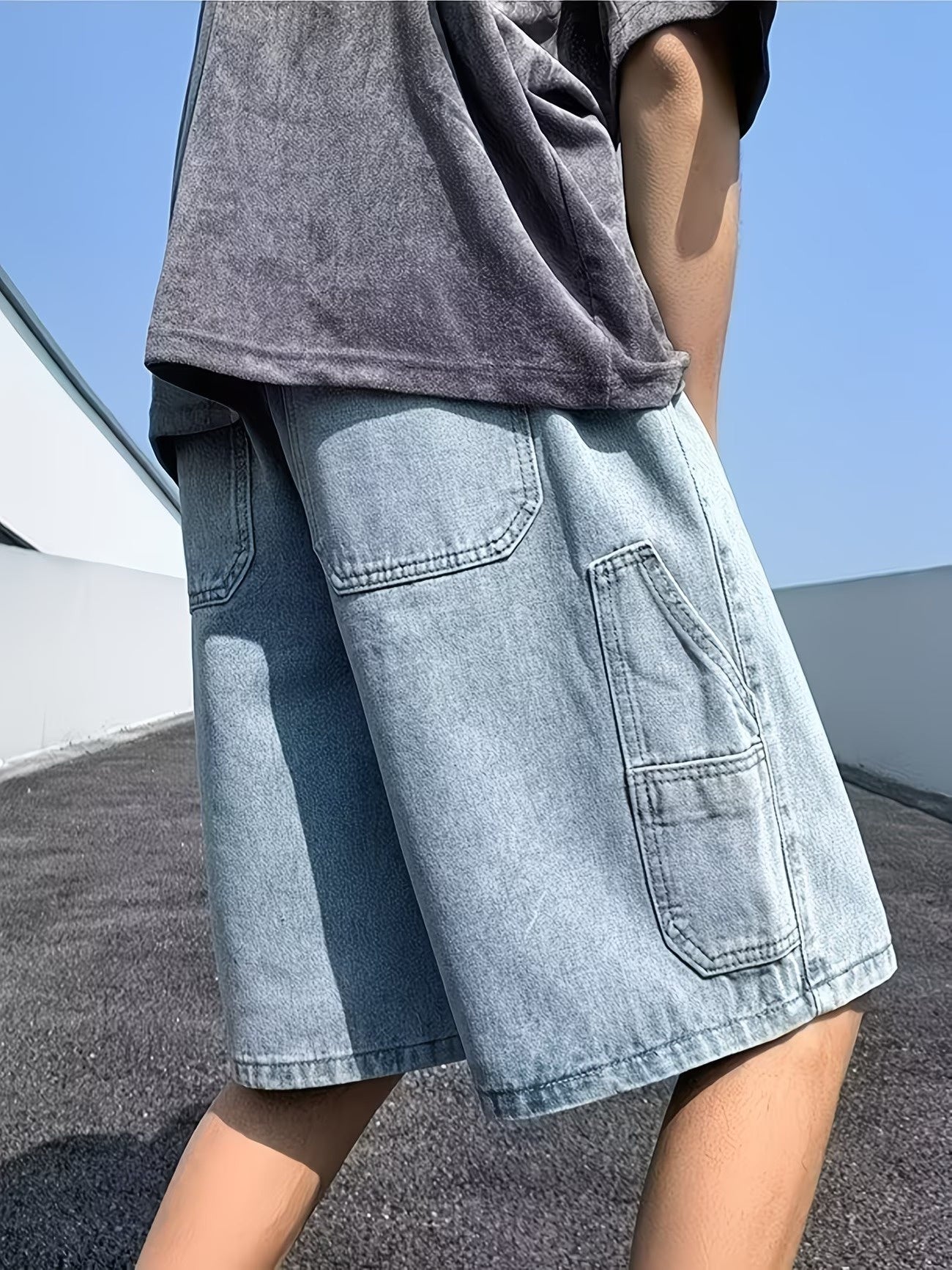 Men's Wide Cut Shorts with Drawcord