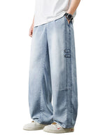 Men's Wide-Leg Acid Wash Pants