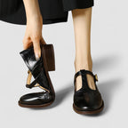 Women's Brogue T-Strap Mary Jane Low Heels