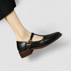 Women's Brogue T-Strap Mary Jane Low Heels
