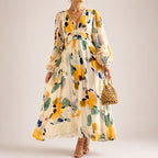 Women's Floral Wrap Midi Dress