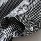 Women's Plaid Short-Sleeve Midi Shirt Dress