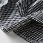 Women's Plaid Short-Sleeve Midi Shirt Dress