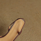 Women's Pointed Toe D'Orsay Crossover Slingback Flared Heel