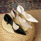 Women's Pointed Toe D'Orsay Kitten Heel Pump