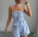 Women's Striped Two-Piece Set
