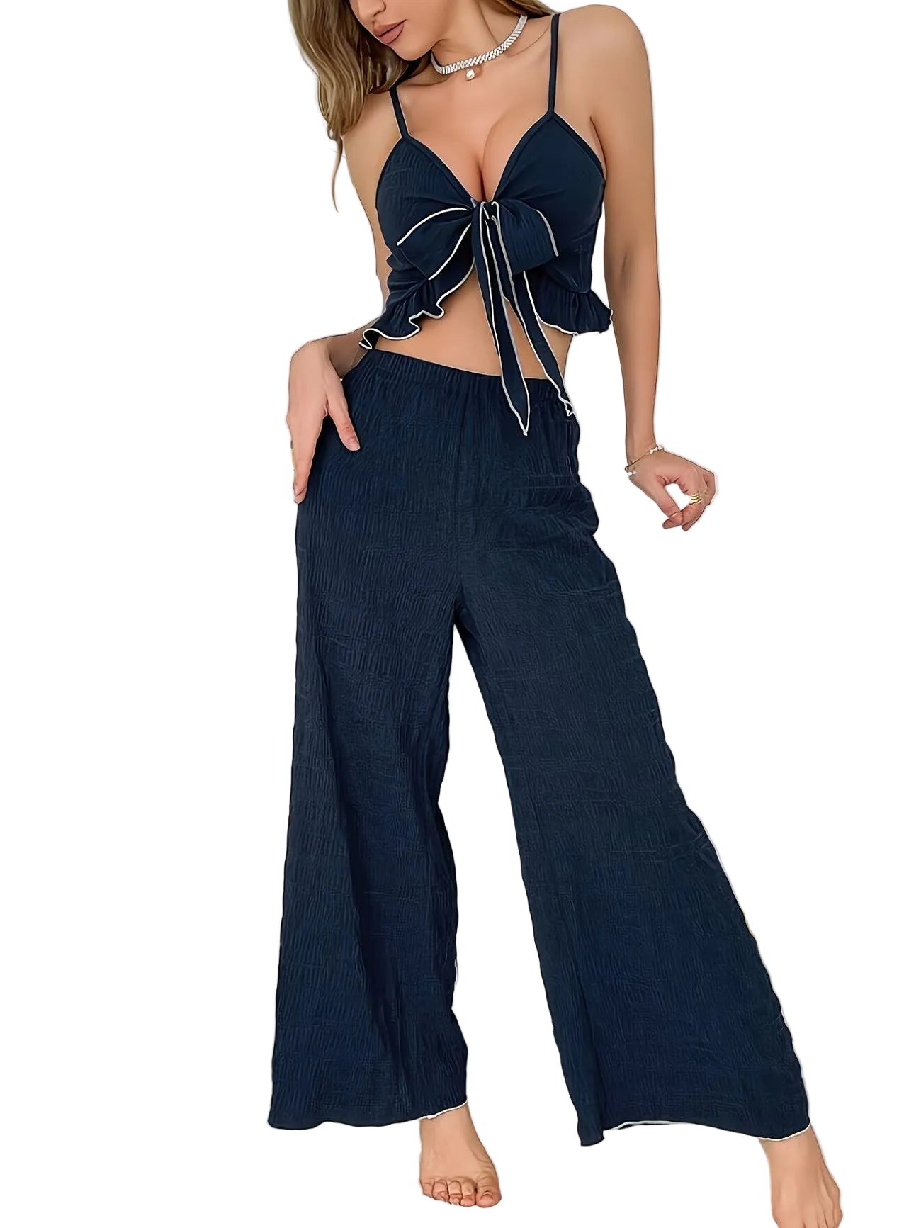 Women's Two-Piece Set with Textured Surface